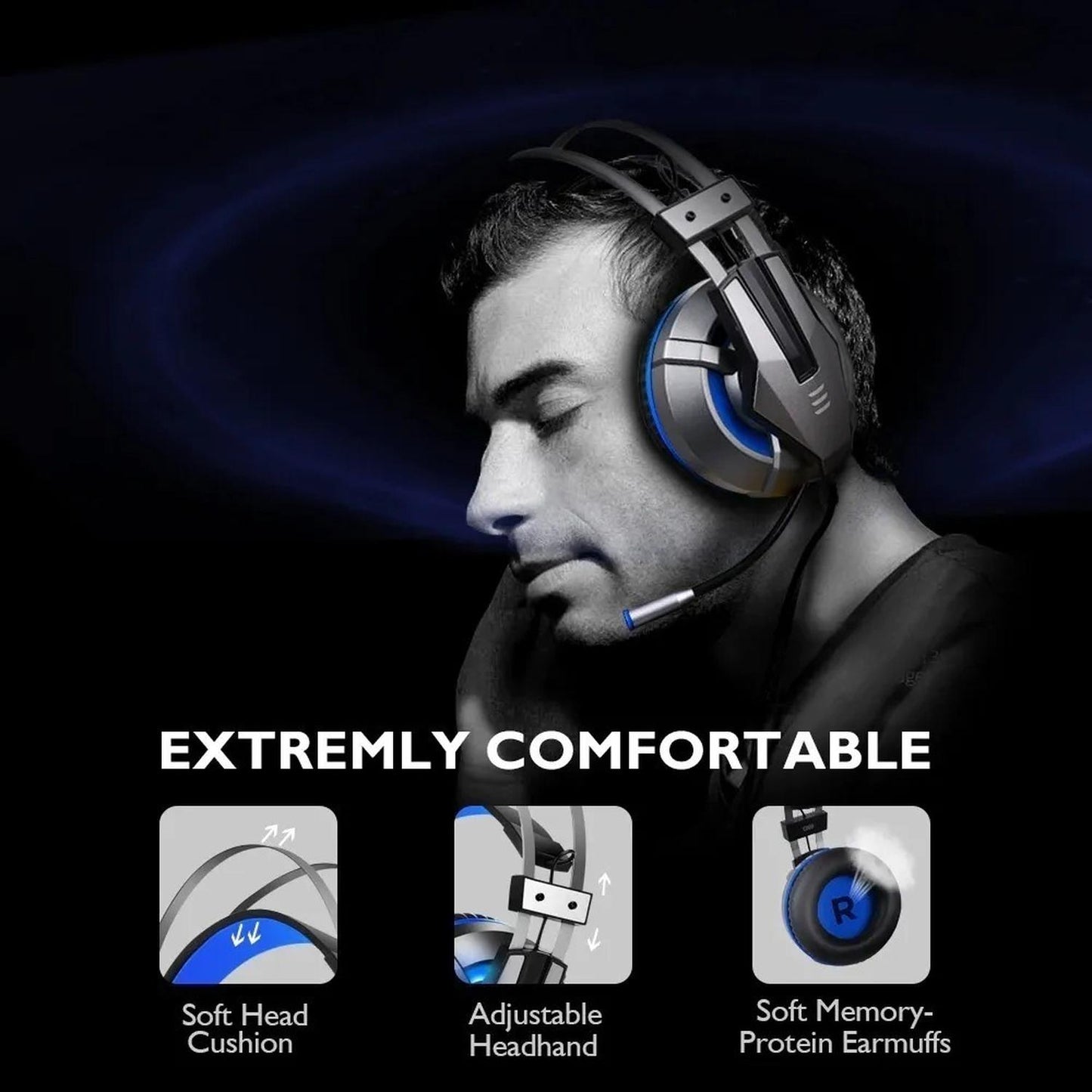 Audífonos Gamer Profesional Eksa E800 Plus Wired